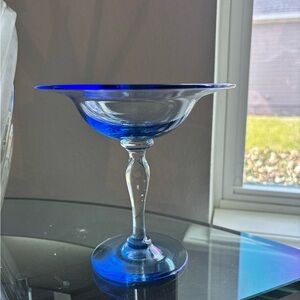Stylish Blue Glass Candy or Nuts